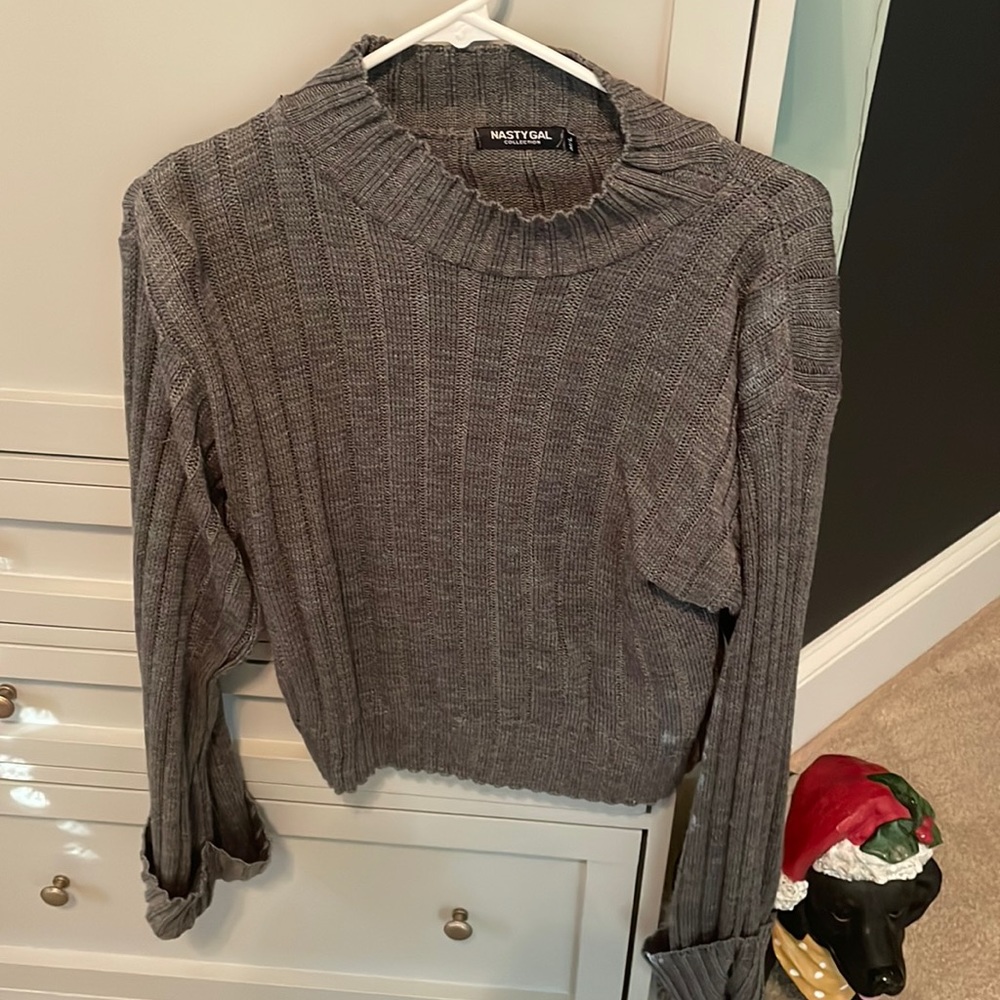 Grey turtle neck